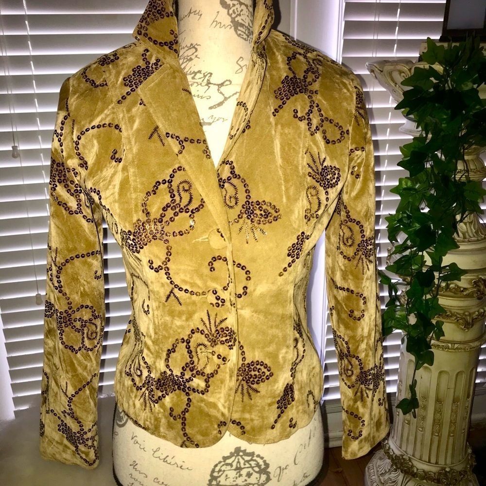 Bamboo Traders Sequin Brown Jacket - image 2